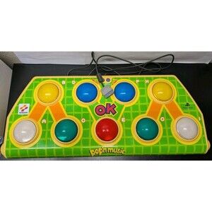 Pop'n Music Arcade Style Controller Sony Playstation2 PS2 PS1 CIB US SELLER